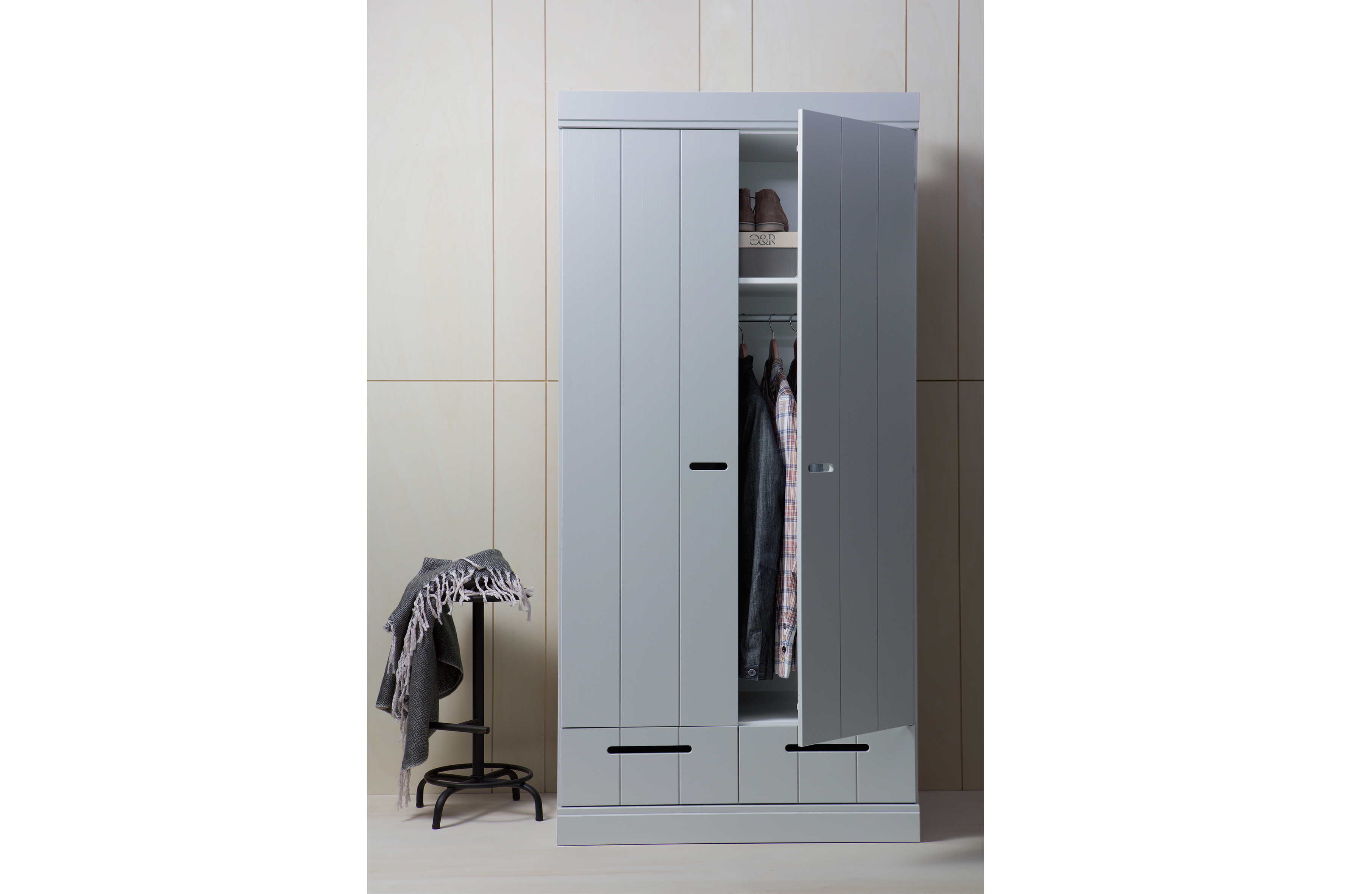 Rent a Closet Connect 2drs drawers concrete grey? Rent at KeyPro furniture rental!