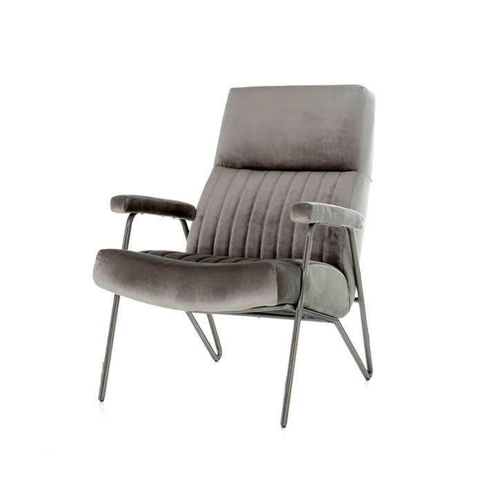 Rent a Armchair William velvet grey? Rent at KeyPro furniture rental!
