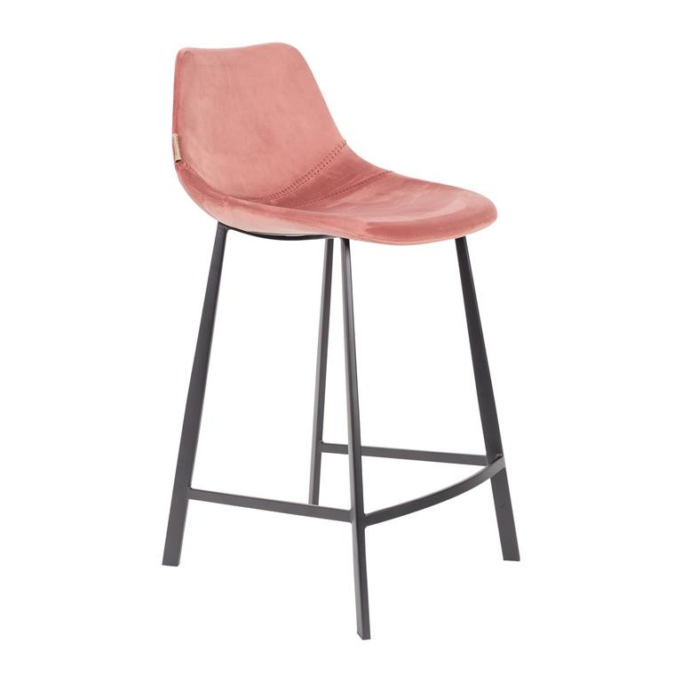 Barstoel Franky fluweel oud roze huren? Huur bij KeyPro meubelhuur!