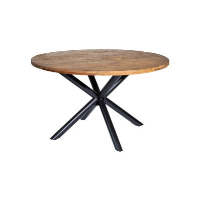Rent a Dining table round with cross leg 130cm brown? Rent at KeyPro furniture rental!