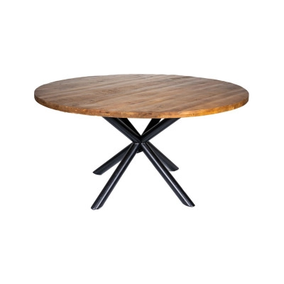 Rent a Dining table round with cross leg 150cm brown? Rent at KeyPro furniture rental!